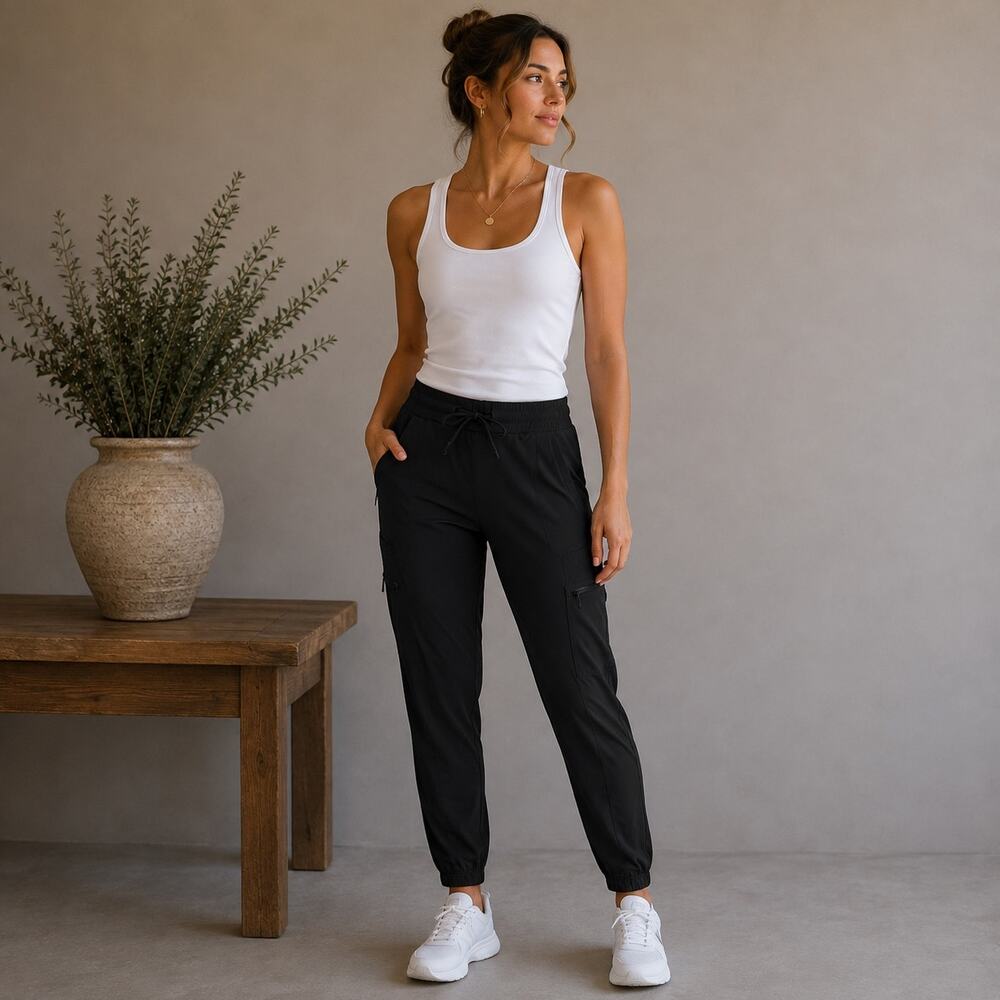 Athleta Black Go Far Travel Pant joggers 10